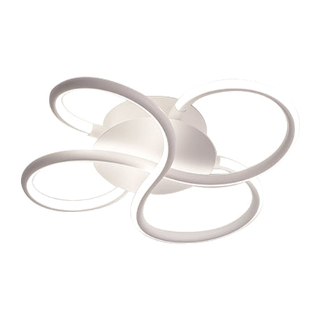 Modern Led Flower-Shaped Acrylic Flush Mount In White/Warm Light - 3 Sizes Available