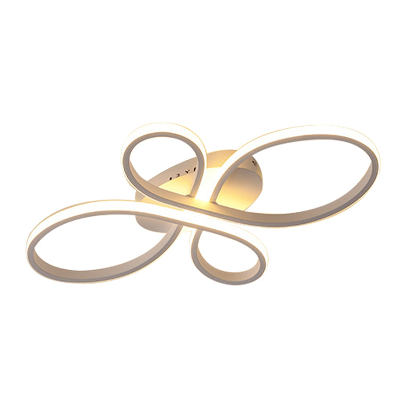 Modernist Acrylic Flower Flush Mount Ceiling Light Fixture - White/Coffee Led 23.5’/31.5’/39