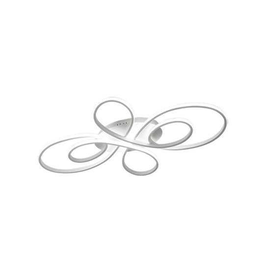 Modernist Acrylic Flower Flush Mount Ceiling Light Fixture - White/Coffee Led 23.5/31.5/39