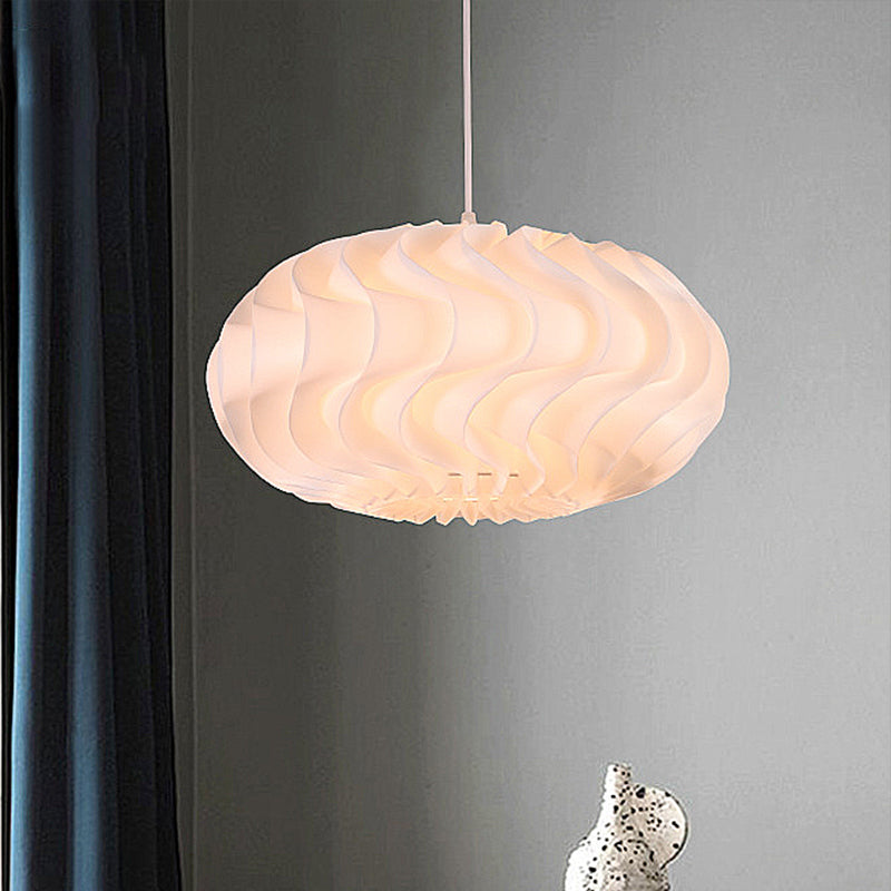Simple Style Acrylic Meringue Pendant Light - 1 White Ceiling 14’/16’/19.5’ Wide