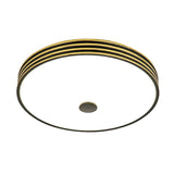 Retro Bowl Led Flush Mount Ceiling Light With Opal Glass - Ideal For Corridor Lighting