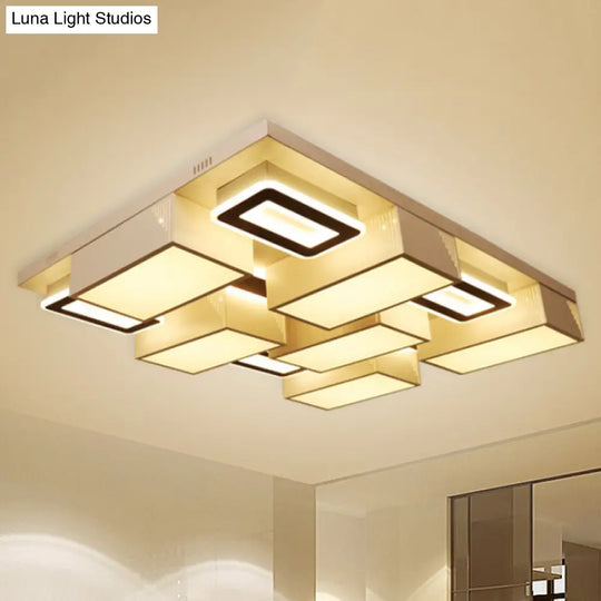 21.5/29.5 Modern Acrylic Led Flush Ceiling Light For Living Room In Warm/White/Natural White / 29.5
