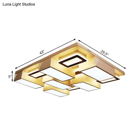 21.5/29.5 Modern Acrylic Led Flush Ceiling Light For Living Room In Warm/White/Natural