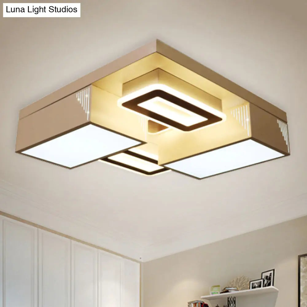 21.5/29.5 Modern Acrylic Led Flush Ceiling Light For Living Room In Warm/White/Natural White / 21.5