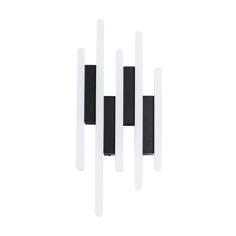 Modern Linear Led Wall Sconce In Acrylic White - Mounted Bedside Light Warm/White 12.5/16.5/20.5 H