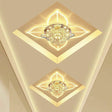 Modern Floral Crystal Led Flush Mount Ceiling Light For Corridors - Clear Finish / 9W Warm