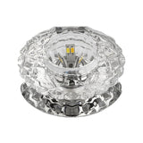 Contemporary Crystal Corridor Led Flush Mount Ceiling Light In Clear With Floral Design