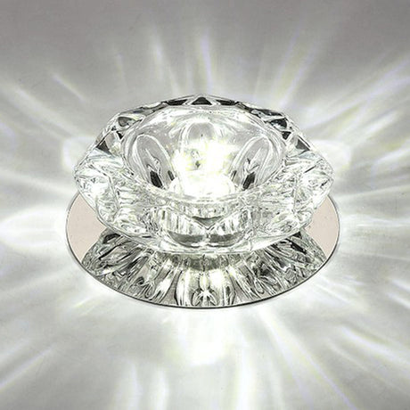 Blossom Crystal Flush Mount Led Ceiling Light For Entryway