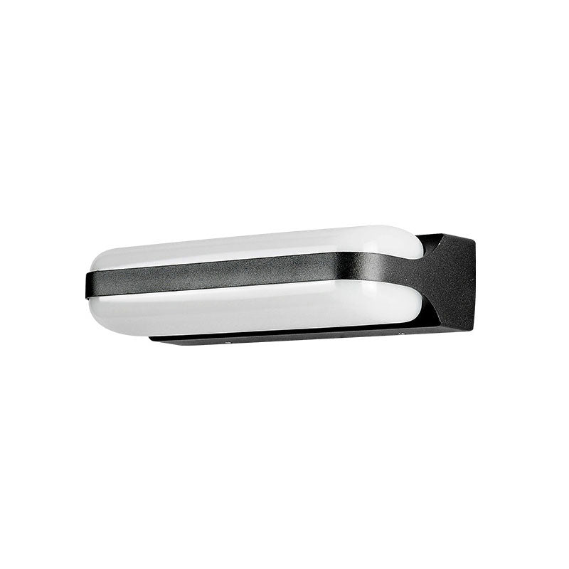 Minimalist Metallic Black Led Wall Sconce For Balcony Lighting