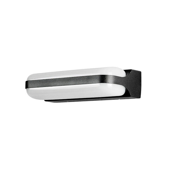 Minimalist Metallic Black Led Wall Sconce For Balcony Lighting