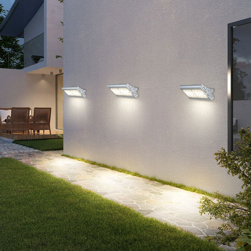 Simplicity Aluminum Led Spotlight Wall Sconce In Silver For Courtyard Lighting / B