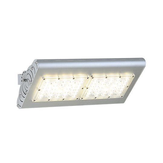 Simplicity Aluminum Led Spotlight Wall Sconce In Silver For Courtyard Lighting