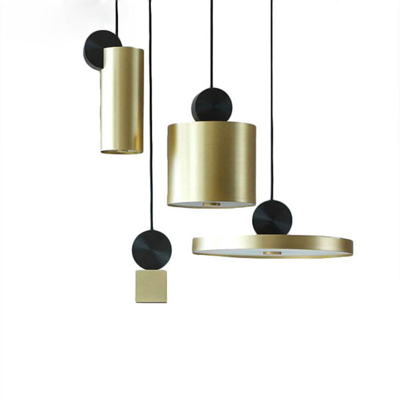 Simplicity Gold Geometric Led Ceiling Light For Dining Room