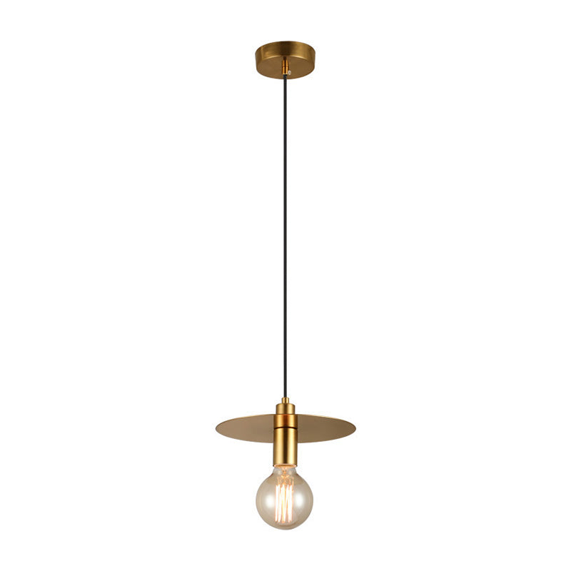 Postmodern Geometrical 1-Head Gold Pendant Ceiling Light / D
