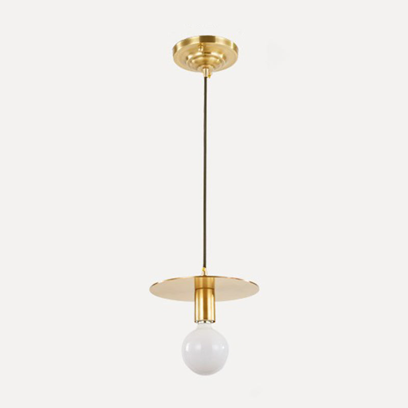 Postmodern Geometrical 1-Head Gold Pendant Ceiling Light