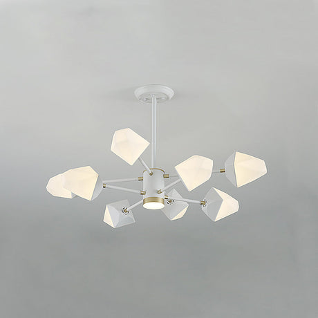 Gemstone-Inspired Led Chandelier For Dining Room - Acrylic Suspension Pendant Light 8 / White