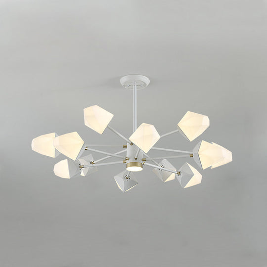 Modern Acrylic Gemstone Shaped Led Chandelier Pendant Light For Dining Room