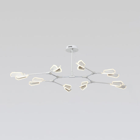 Branch-Shaped Metallic Led Ceiling Chandelier For Postmodern Living Room Lighting