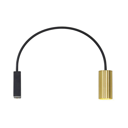 Modern Arched Led Wall Mount Light For Living Room Metallic Lighting Fixture