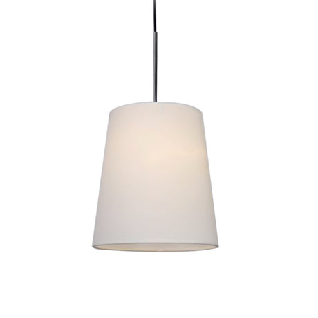 Modern Fabric Cylinder Pendant Light - Black/White/Flaxen 8/11 Wide