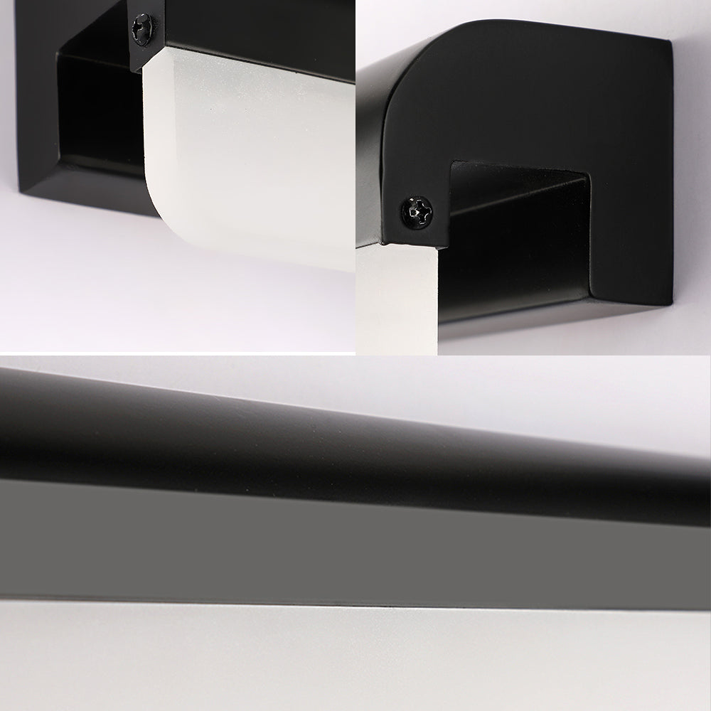 Contemporary Led Vanity Wall Sconce In White/Black Acrylic - 16/19.5/23.5 Wide