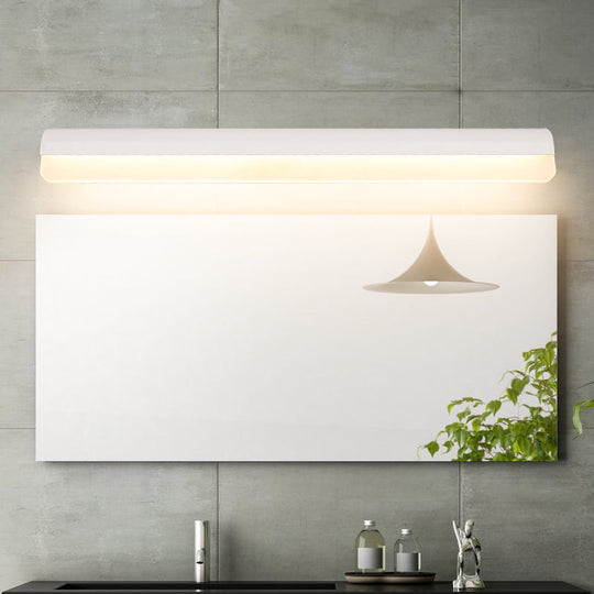 Contemporary Led Vanity Wall Sconce In White/Black Acrylic - 16/19.5/23.5 Wide