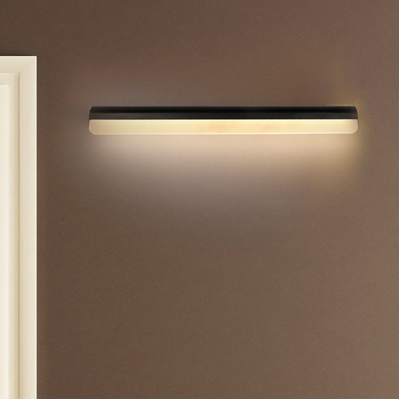 Contemporary Led Vanity Wall Sconce In White/Black Acrylic - 16/19.5/23.5 Wide