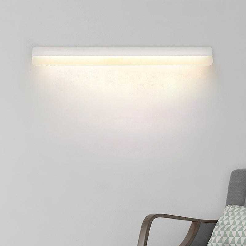 Contemporary Led Vanity Wall Sconce In White/Black Acrylic - 16/19.5/23.5 Wide