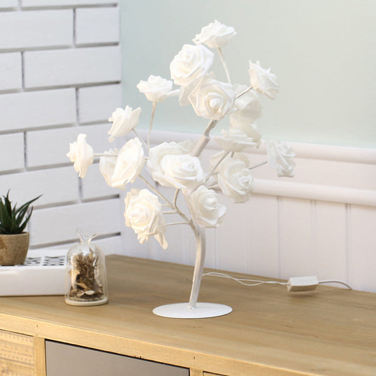 Led Tree-Shaped Bedroom Nightstand Lamp - Decorative Usb Table Lighting