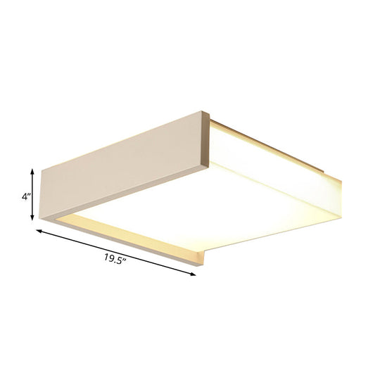 Led Flush Ceiling Light For Bedroom - 16’/19.5’ Wide Black/White With Warm/White And Brick