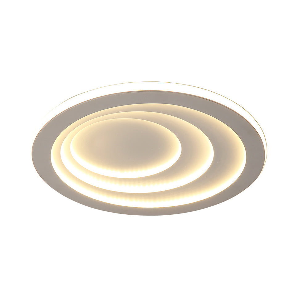 Modern Acrylic Ripples Flush Ceiling Light - 16’/19.5’/23.5’ Wide Warm/White