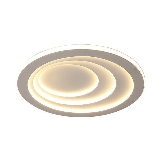 Modern Acrylic Ripples Flush Ceiling Light - 16’/19.5’/23.5’ Wide Warm/White