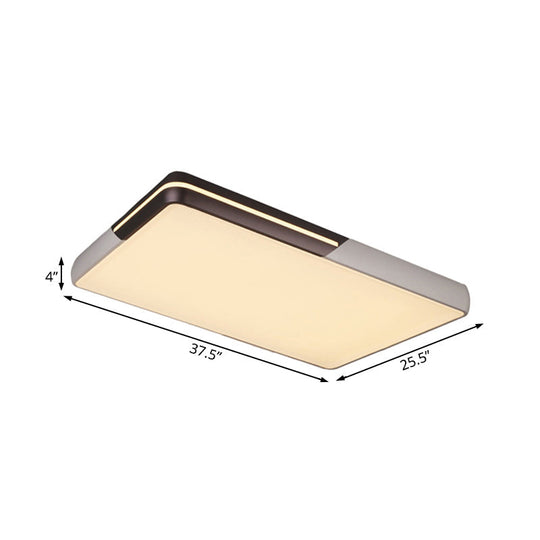 Rectangular Led Ceiling Light - Minimalist Design 19-25.5’ Width Warm/White