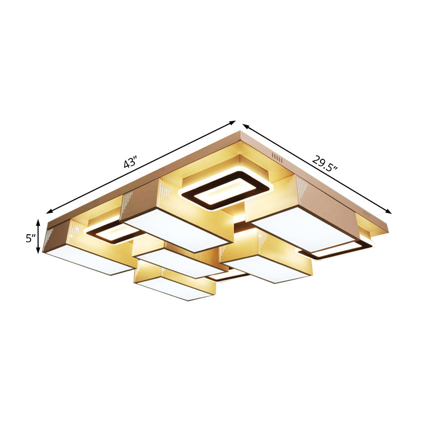 21.5’/29.5’ Modern Acrylic Led Flush Ceiling Light For Living Room In Warm/White/Natural