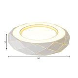 Minimalistic Acrylic Shade Led Ceiling Light In White 11/19.5/24.5 Wide