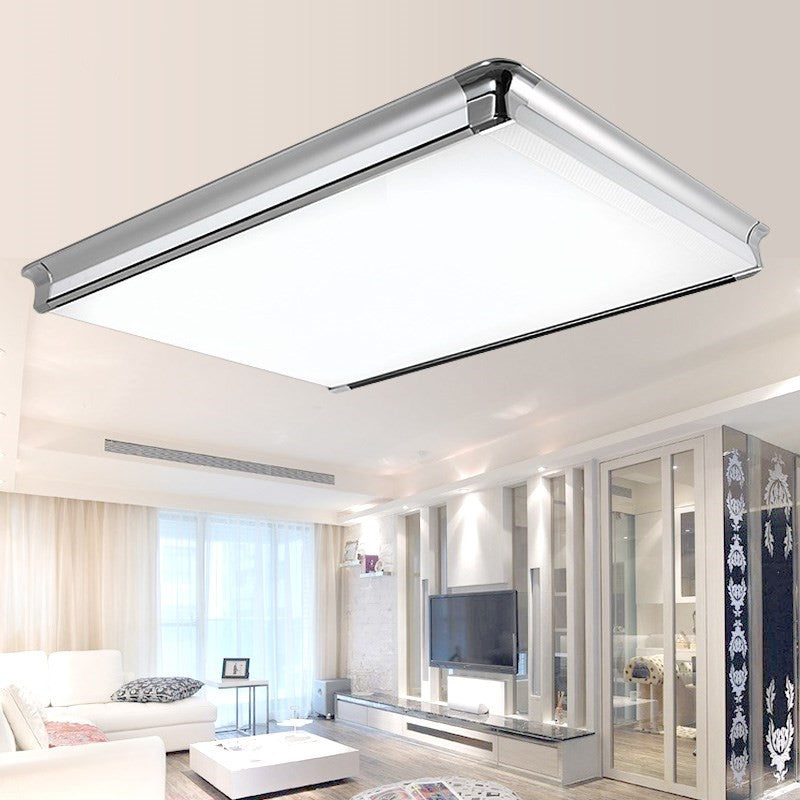 Simplicity Acrylic Led Flush Ceiling Light - Rectangular Design Wide 16.5/24.5/25.5 Ideal For Living