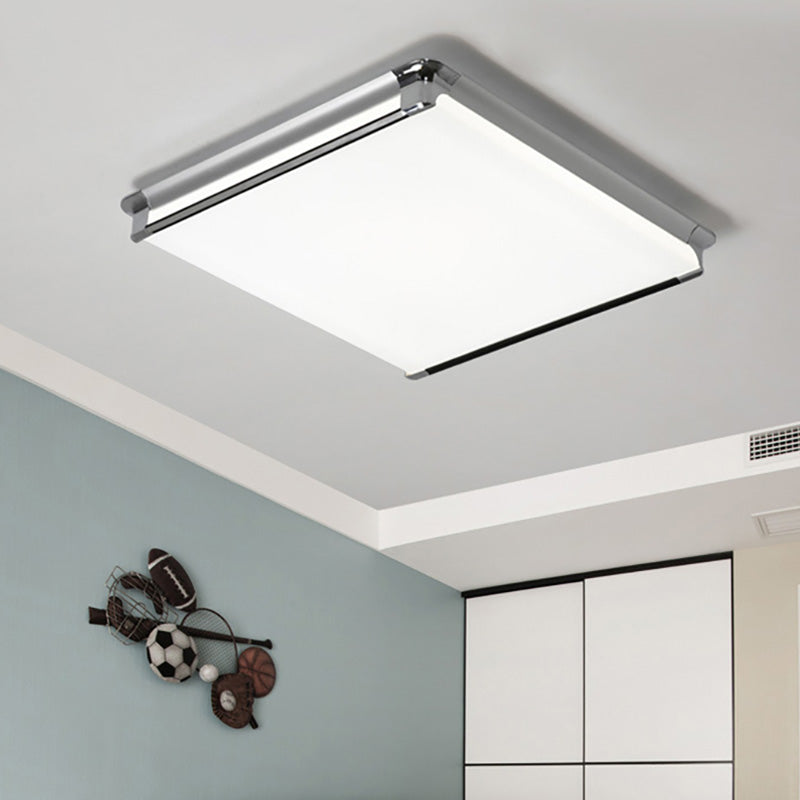 Simplicity Acrylic Led Flush Ceiling Light - Rectangular Design Wide 16.5’/24.5’/25.5’ Ideal