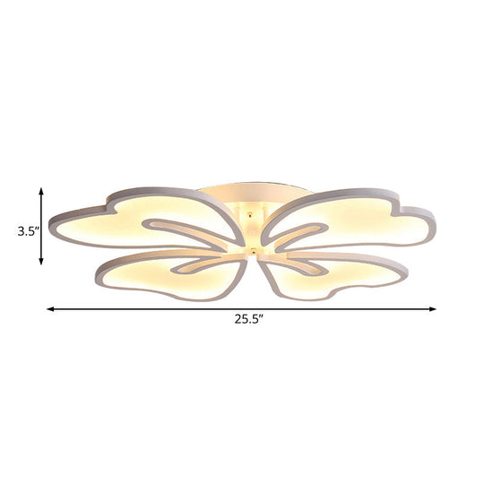 Modern Acrylic Flush Mount Flower Ceiling Lamp Available In 3/4/5-Light Options Warm/White/Natural