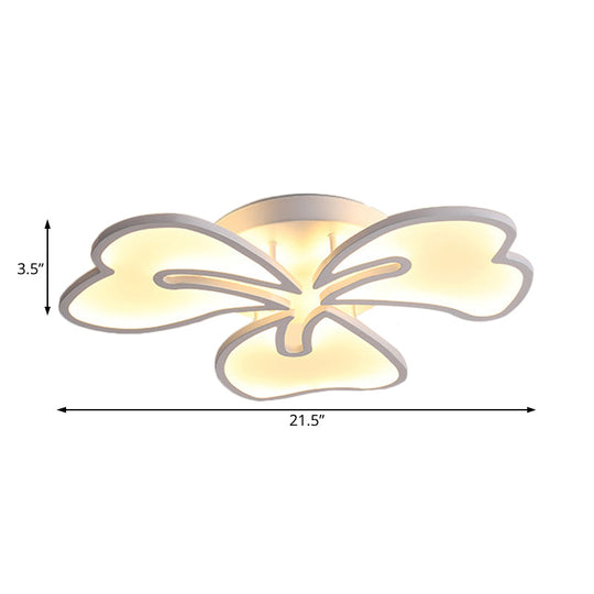 Modern Acrylic Flush Mount Flower Ceiling Lamp Available In 3/4/5-Light Options Warm/White/Natural