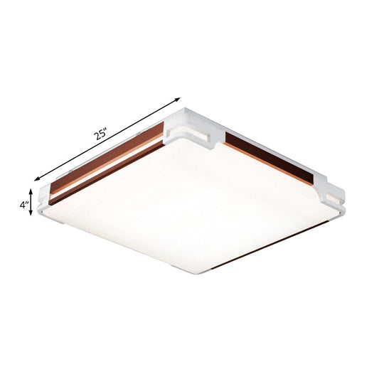 Simplicity Thin Acrylic Ceiling Light - Led Brown Flushmount (20.5/25/35 Wide)