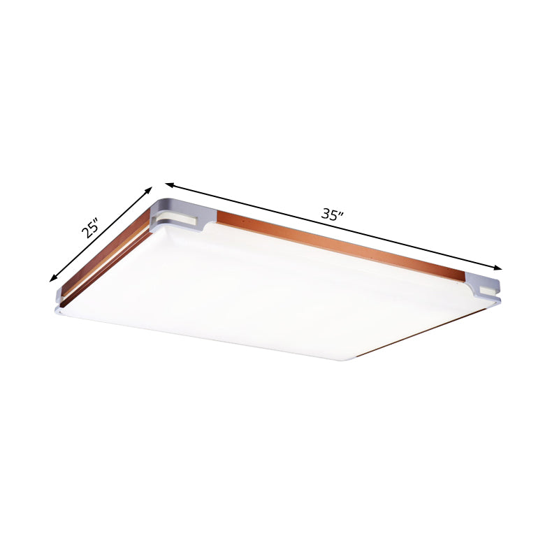 Simplicity Thin Acrylic Ceiling Light - Led Brown Flushmount (20.5/25/35 Wide)