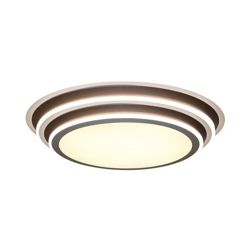 Simple Led Flush Ceiling Light Multi-Layer Acrylic 19.5’/32’ Wide Warm/White Light. Perfect For