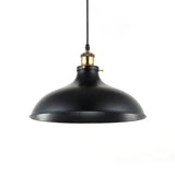 Wrought Iron Industrial Ceiling Pendant Lighting 1 Light Weathered Brass/Black 12/14 For Dining Room