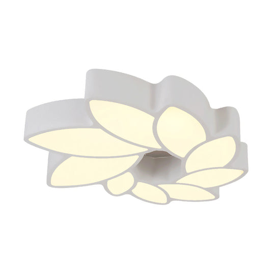 Simplicity Acrylic Floral Ceiling Light - 22.5’/31.5’ Wide Flush Mount Fixture For Living Room