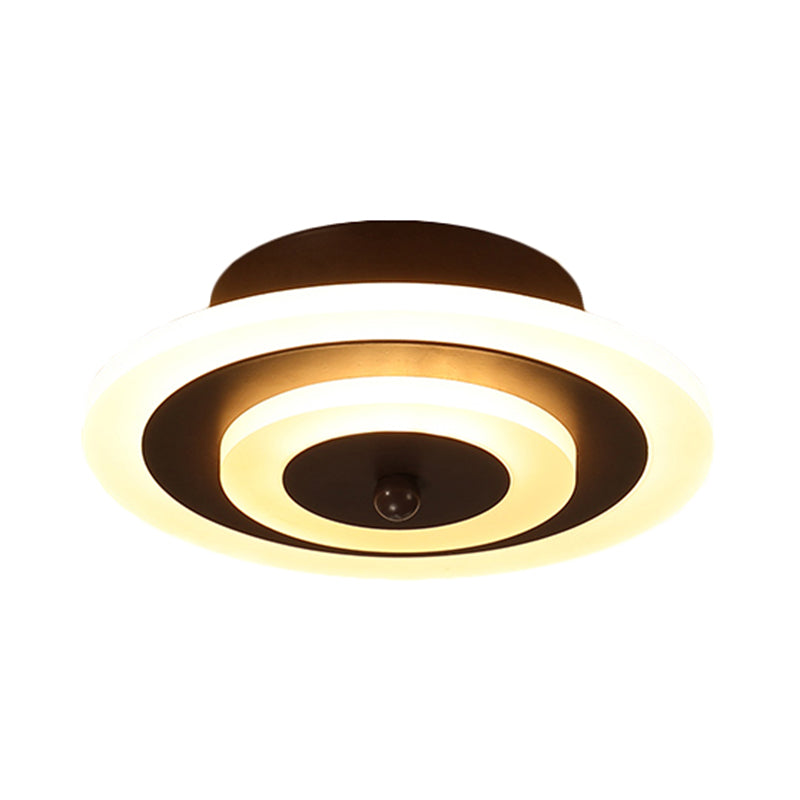 Led Corridor Ceiling Lamp - Modern Flushmount Lighting In White/Coffee With Warm/White/Natural