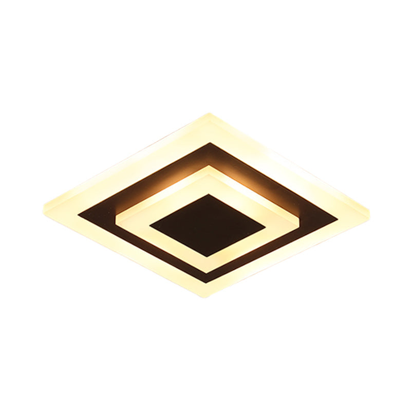 Led Corridor Ceiling Lamp - Modern Flushmount Lighting In White/Coffee With Warm/White/Natural