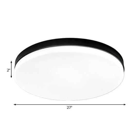Simplicity Acrylic Flushmount Ceiling Light - Circle Design 11/15/19 Diameter Warm/White Ideal For