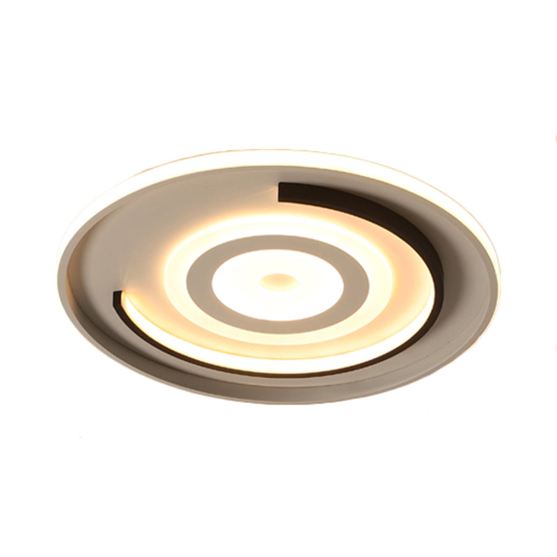 Round Led Acrylic Flush Mount Ceiling Lamp - 18/21.5 Diameter Warm/White Light Contemporary Bedroom