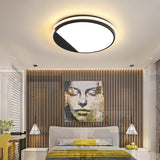 Simple Acrylic Flush Mount Led Ceiling Lamp 16’/19.5’ Diameter Warm/White Light - Dining Room