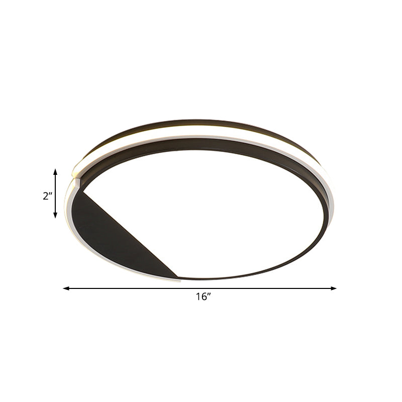 Simple Acrylic Flush Mount Led Ceiling Lamp 16/19.5 Diameter Warm/White Light - Dining Room Lighting